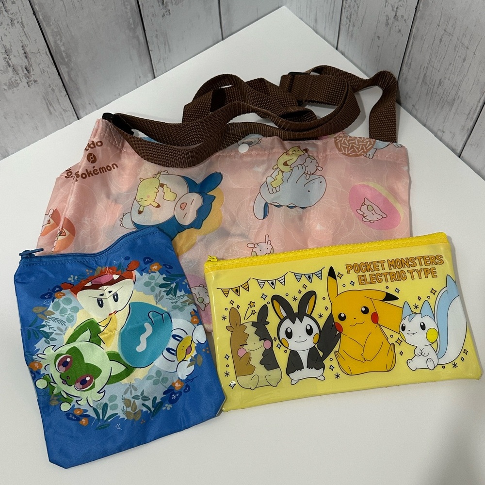New! Pokemon bag and pouch set - Picture 3 of 8